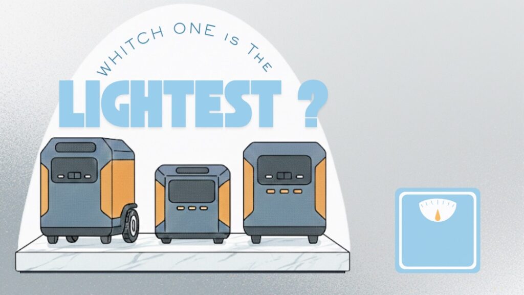 Jackery2000の3モデル（New,Plus,Pro)の重量比較イメージ