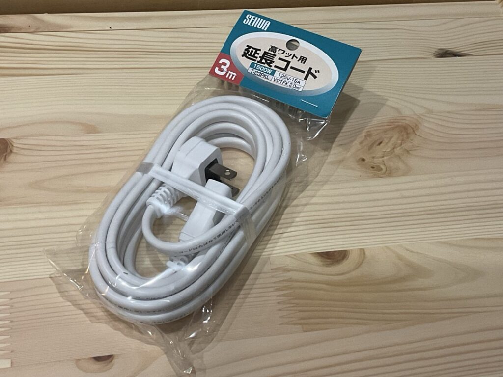 ポータブル電源と小型エアコンに使用できる高ワット用の延長コード